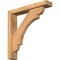 Ekena Millwork Olympic Block Smooth Bracket w/ Offset Brace, Western Red Cedar, 3 1/2"W x 18"D x 18"H BKT0402X18X18OLY05SWR - alternate 1